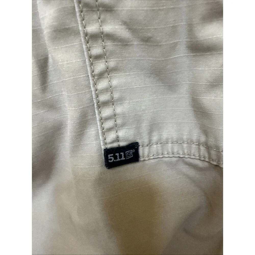 511 Tactical Pro Pants Mens Tag 30x30 Beige RipStop Cargo Workwear 5.11